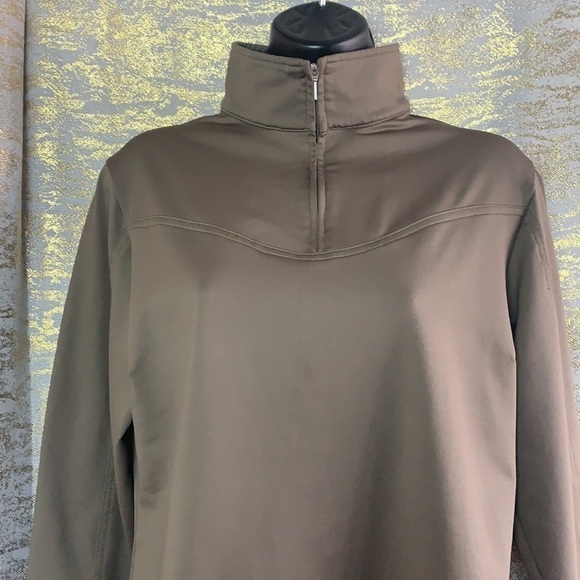 Nike Golf Dri-Fit Taupe Zip Pullover Wicking Jacket Size M - Picture 3 of 12